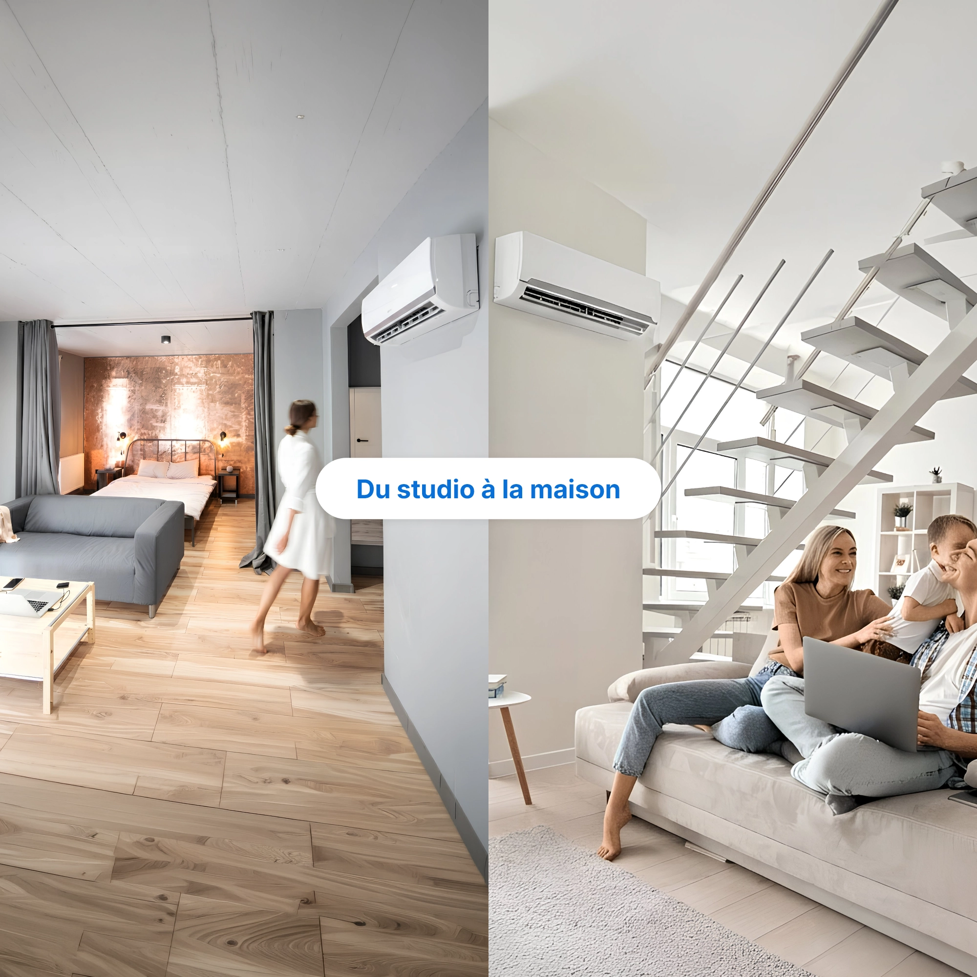 Climatiseur réversible - Pompe à chaleur Air Air (PAC) - 5270W (jusqu'à 65m²)_3