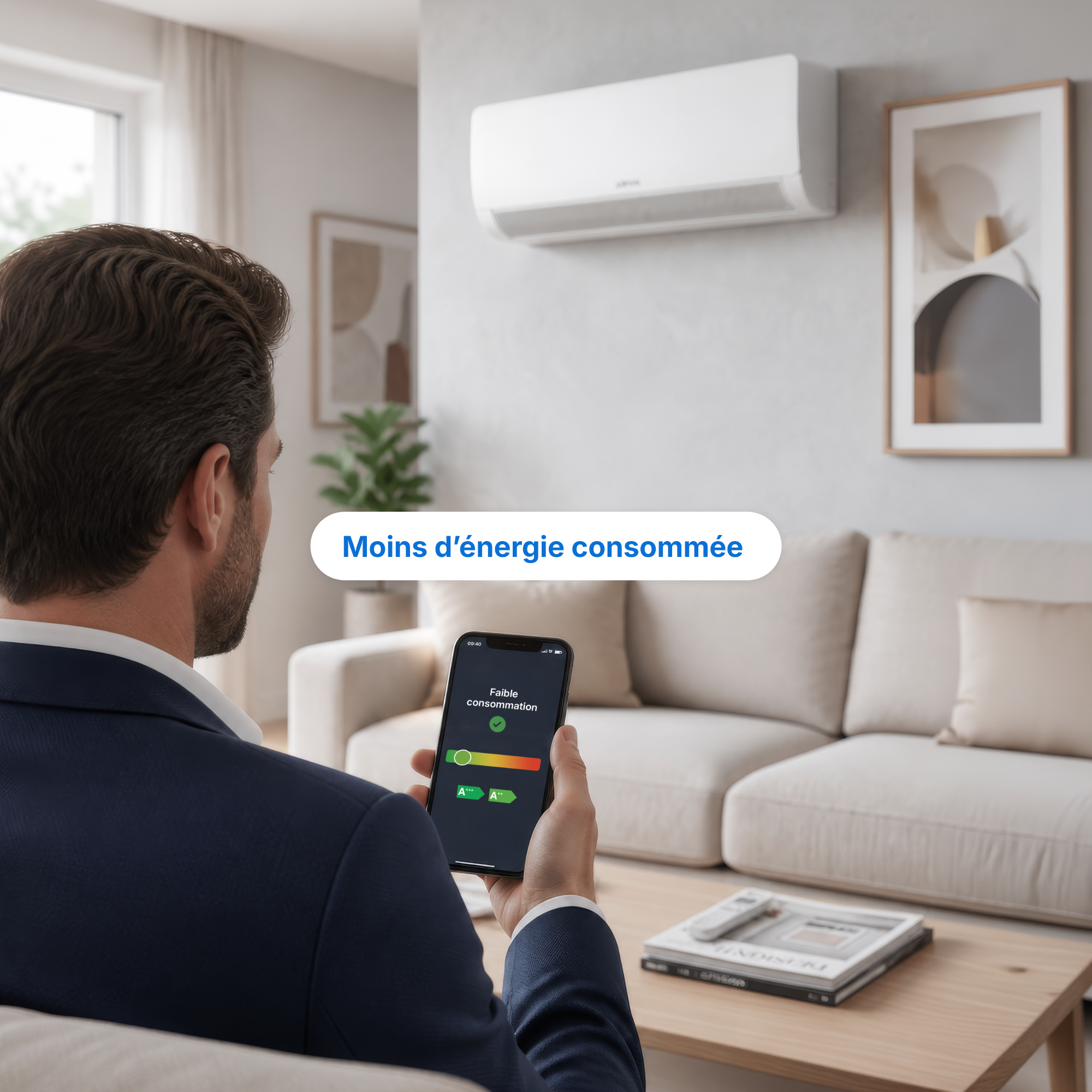 Climatiseur réversible A+++ - Pompe à chaleur Air Air (PAC) - 2600W_2