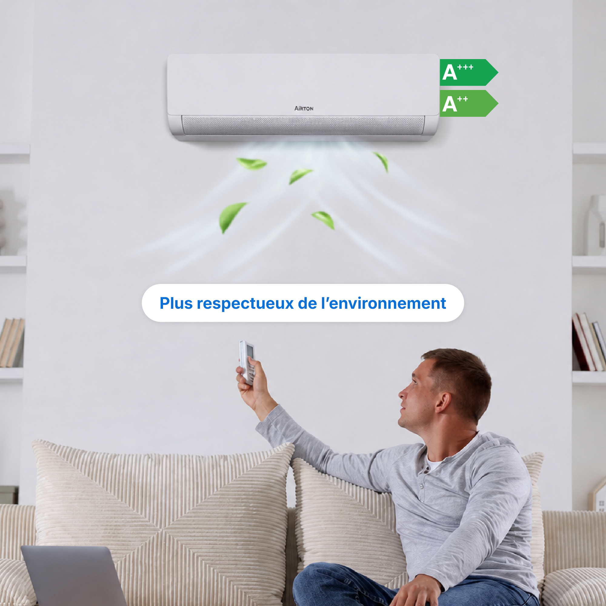 Climatiseur réversible A+++ - Pompe à chaleur Air Air (PAC) - 2600W_3