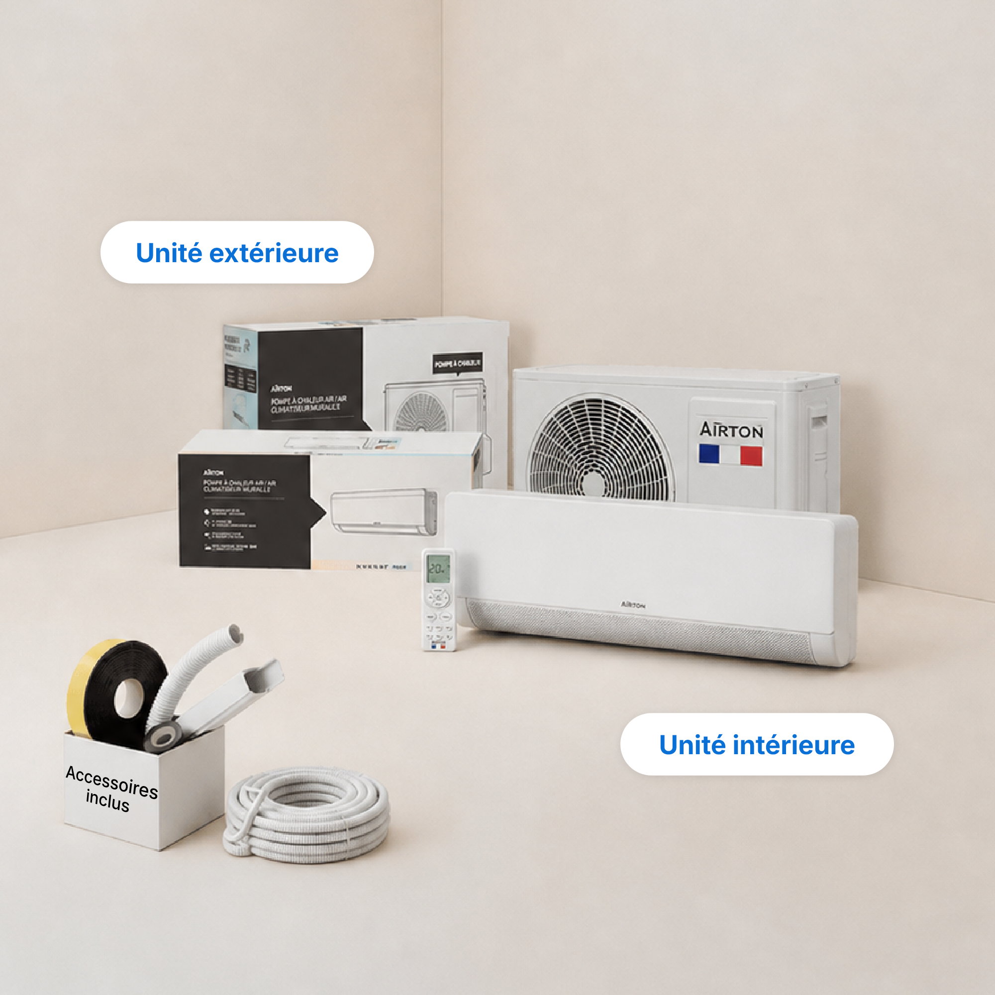 Climatiseur réversible A+++ - Pompe à chaleur Air Air (PAC) - 2600W_4