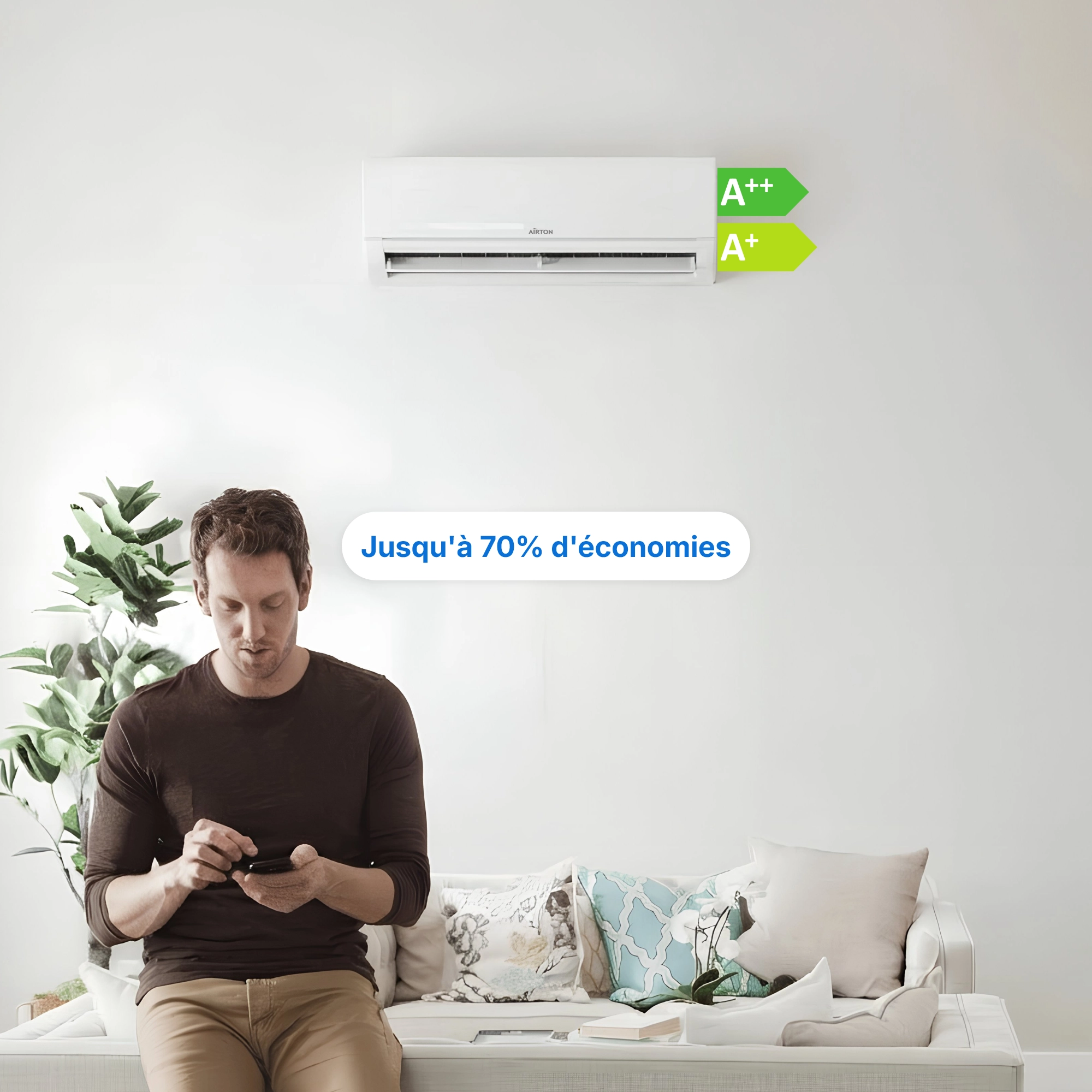 Climatiseur réversible Bisplit (x2) - Pompe à chaleur Air Air (PAC) - 2600W + 2600W ( 30m² + 30m²) - Précommande 15/10_4